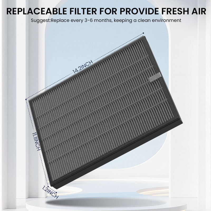 JH22C Air Purifier Filter Replacement, HEPA Air Filters, Replacement Filter for JH22C Air Purifier Models, Home Air Purifier Accessories Set 1 Pack 1.3" x 14.5" x 11.3"