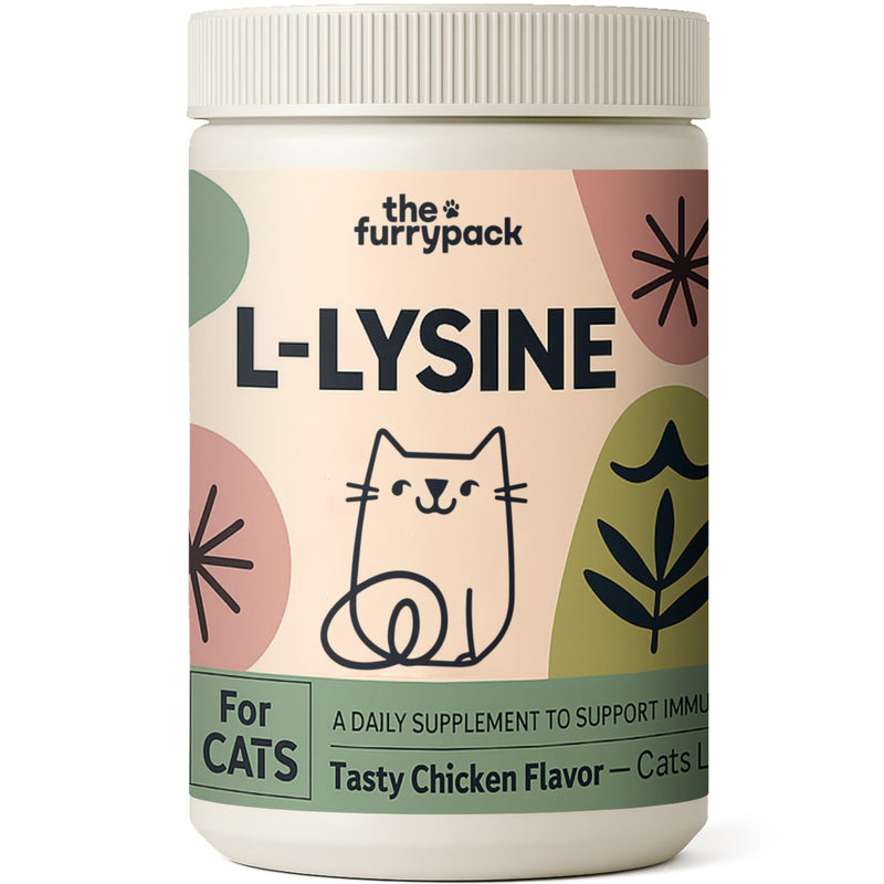 L-Lysine for Cats - 250mg per Chew, 150 Soft Chicken Flavor Chews to Replace Messy Powders and Pills, Turn Supplement Time Into Treats, Made in USA, Daily Immune Support, Picky Eaters