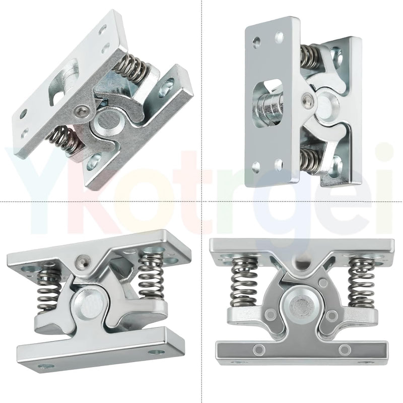 Heavy RV Door Holder Zinc Alloy Trailer Door Latch, Spring Loaded Double Roller Catch Easy Lock Stop for Trailers, Boats, Garage, Cabinets & Home Use with Screws (2 Pcs) 2 Pcs