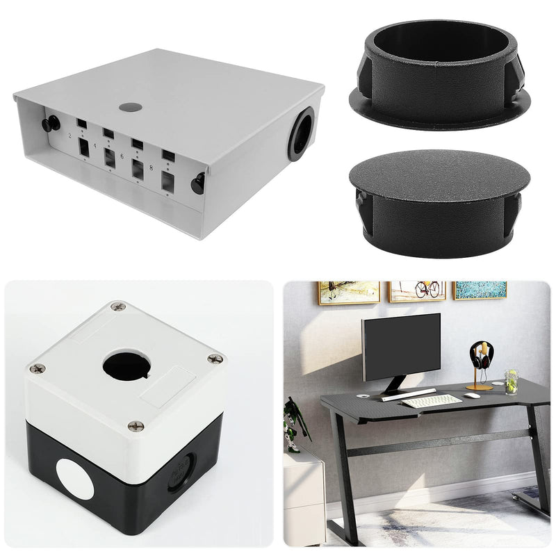 50Pcs Black Plastic Hole Plugs, 5/8Inch (16mm) Round Flush Mount Hole Plug Panel Plug Snap for Table, Chair, Furniture 16mm (5/8Inch)