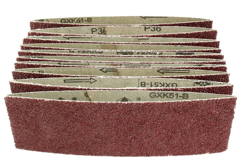 3 x 18 Inch Aluminum Oxide Sanding Belt for Belt Sander 36 Grit 10pcs 36 Grits(10pcs)