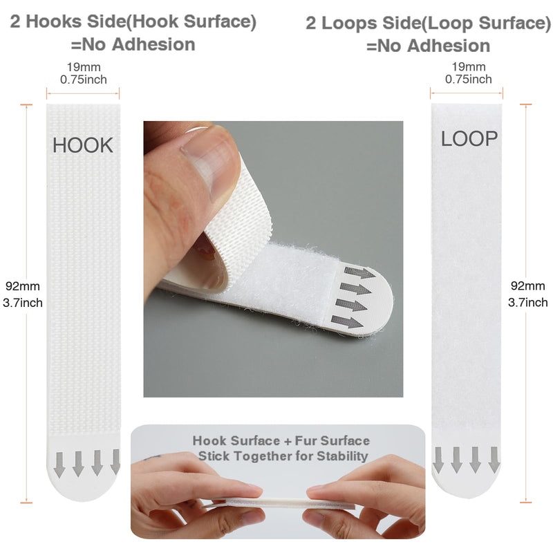 Large Picture Hanging Strips Heavy Duty, 16-Pairs(32 Strips) Sticky Picture Hangers for Walls No Damage Wall Picture Hangers Without Nails Refill Adhesive Poster Strips Large-16 pairs