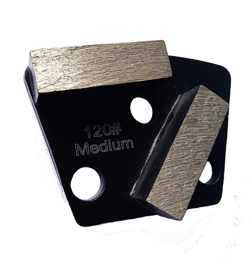 3 Pcs Trapezoid Sintering Diamond Grinding Disc Block for Concrete Floor | 120# Medium Bond for Epoxy 120#