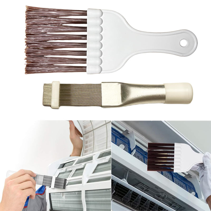 Air Conditioner Fin Cleaning Kit, HVAC Coil Cleaner Set AC Fin Comb Brush