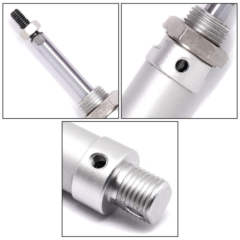 Air Cylinder 16mm Bore 200mm Stroke, Mini Air Pneumatic Cylinder Double Action Single Rod Pneumatic Air Cylinders with Y Connector & 4 Pcs Pneumatic Quick Fitting (MAL16x200) - NewNest Australia