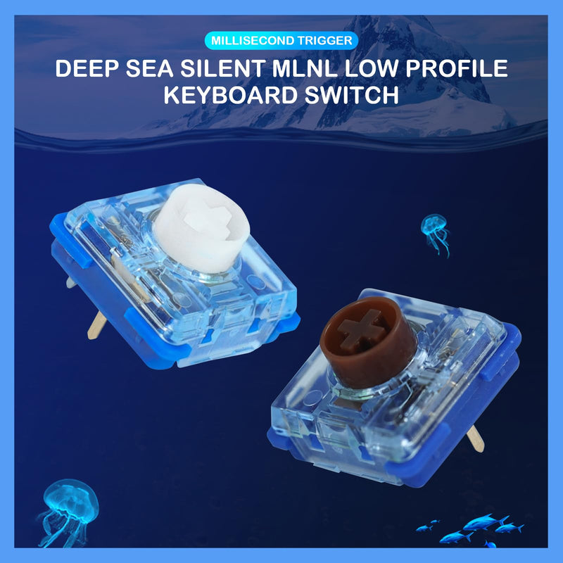 Kailh Choc V2 Unmute Low Profile Switches for Mechanical Keyboard,3-Pin RGB/SMD/MX Switch (Brown,Tactile-35Pcs) Brown,Tactile-35Pcs