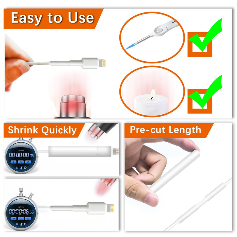 Heat Shrink Tubing, 3:1 Ratio,1/4" 5/16" 3/8", Adhesive Lined, Heat Shrink Tubing Dedicated to Repair and Protection of Phone Cables, Earphone Cables,Transparent 1/4",5/16",3/8" 4 | Transparent