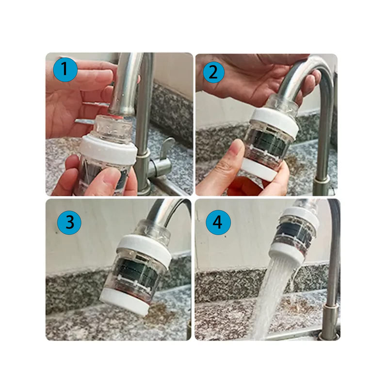 3 Pack Water Filter for Sink, Magnet Faucet Filter, Kitchen Faucet Water Filter, Activated Carbon Water Purification Filter, Faucet Mount Filters Suitable for Standard Faucet 3 Packs