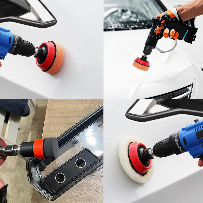 Car Foam Polishing Buffing Kit, Polishing Buffing Pads, Wool Pads, Polishing & Buffing Wheels,for Headlights & Body Foam Wax & Buffer Kits (44) 44