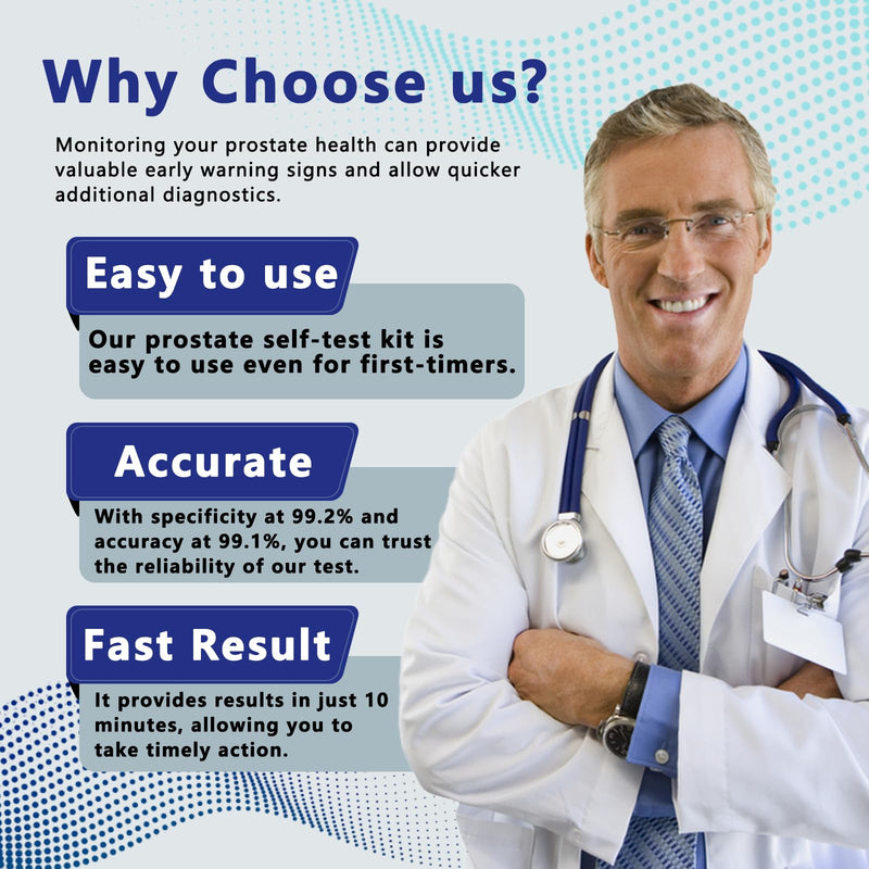 PSA Test kit at Home PSA Health, PSA Test Kit | Home PSA Test in 10 Minutes. Highly Accurate, Easy to Read and Use. Quick Results | Includes All Test Components