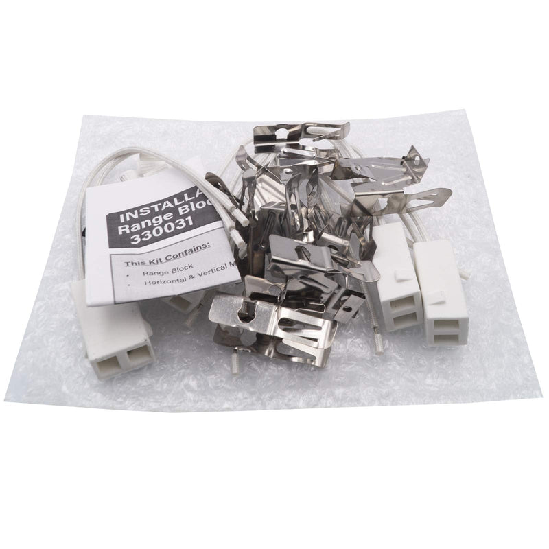 Supplying Demand 12001676 19950027 4 Pack Electric Range Cooktop Terminal Block Receptacle and Wire Replacement Kit