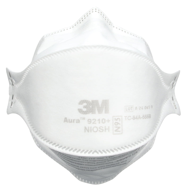 3M Aura Particulate Respirator 9210+, N95, Pack of 20 Disposable Respirators, Convenient Individually Wrapped, NIOSH APPROVED, Stapled Flat Fold Design, Low Profile Design Reduces Eyewear Fogging 1 Pack of 20