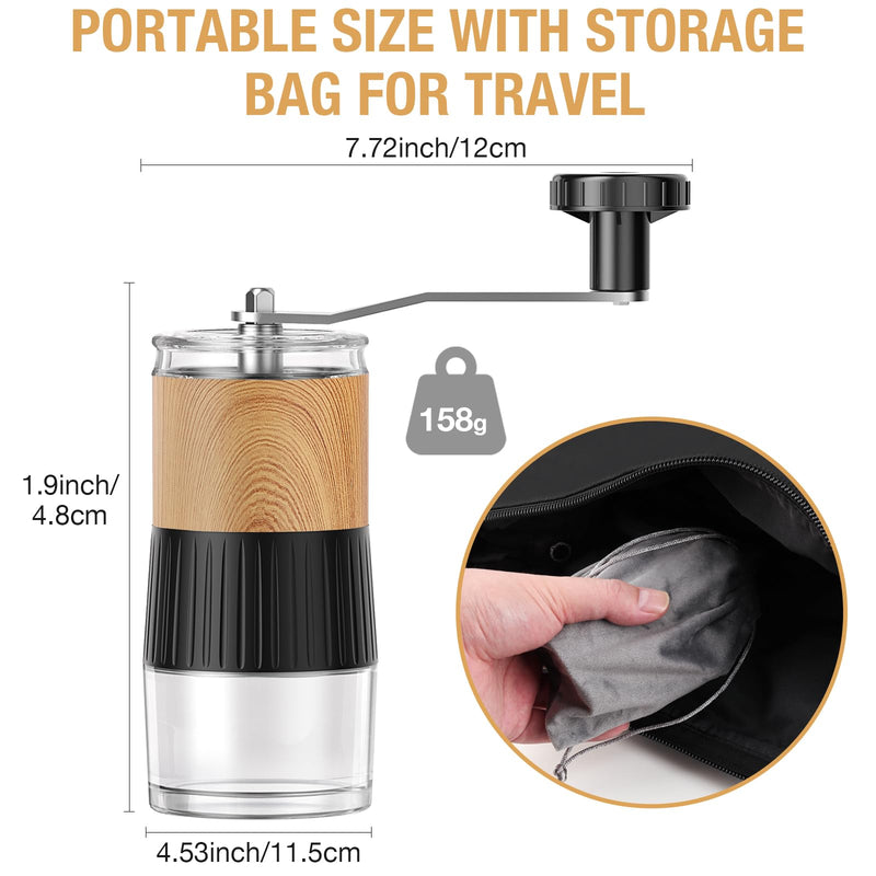 Small Portable Pill Crusher Grinder to Fine Powder for Elderly - Crushes Multiple Pills, Small and Large Medication and Vitamin Tablets - Great for Feeding Tube, Kids, Pets - Ideal for Travel (Wood) Wood