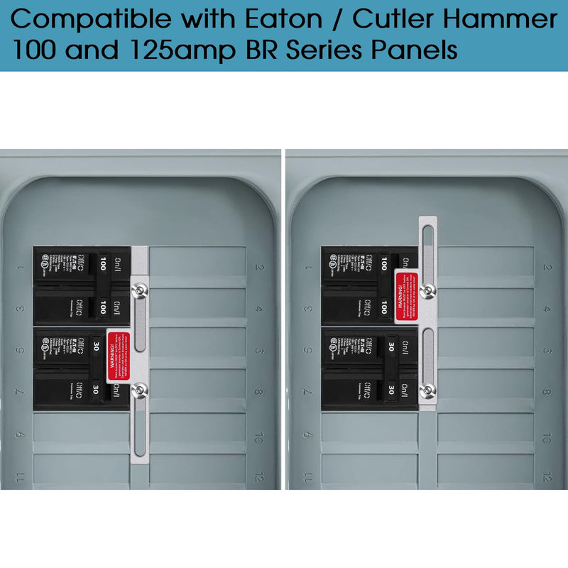Generator Interlock Kit for Eaton Cutler Hammer 100A and 125A BR Series Panels,Interlock Kit for Eaton Cutler Hammer 100 Amp and 125 Amp for BR Series Panels with Adjacent Main and Branch Breakers