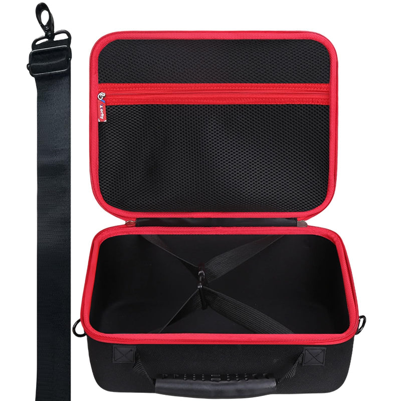 Case for CRAFTSMAN CMCF940M1 / CMCF921B V20 RP Impact Wrench 1/2 Inch & Battery and Charger with Mesh Pocket - Hard Protective Travel Carrying Storage Organizer Bag (Black & Red) Black & Red