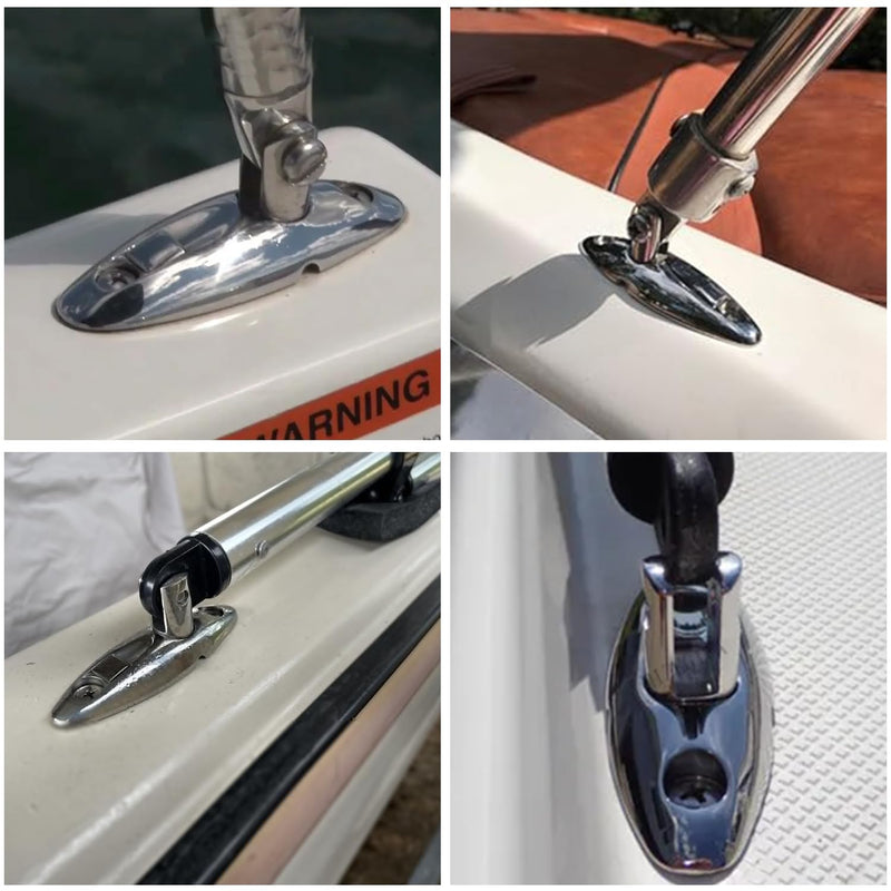 Bimini Tops for Boats Swivel Hinge, Quick Release Boat Bimini Top Swivel Deck Hinge, 360-Degree Rotation, 316 Stainless Steel Bimini Top Hardware Replacement Parts Tracker Boat Accessories(4 PCS)