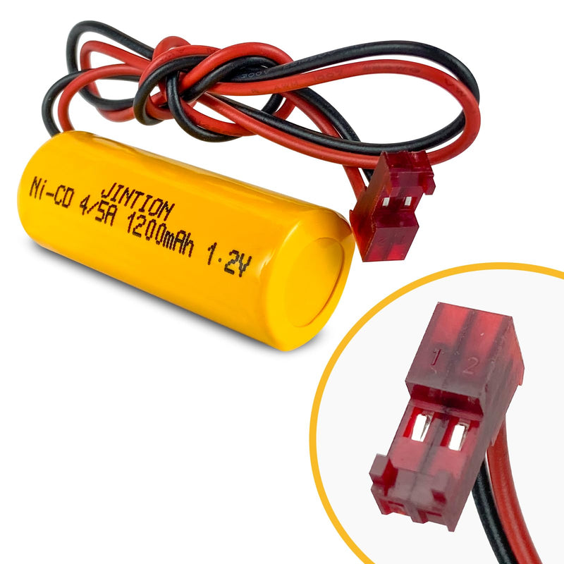 JINTION ELB1P201NB Emergency Light NiCad 1200mAh 1.2V 4/5 A Battery for Lithonia ELB1P201N2 ELB1P2901N ELB1P201N ANIC1493 Lithonia 1009S00-MZ ELB0320 Grainger 4WT20 OSA212 NIC1169 EBE-33