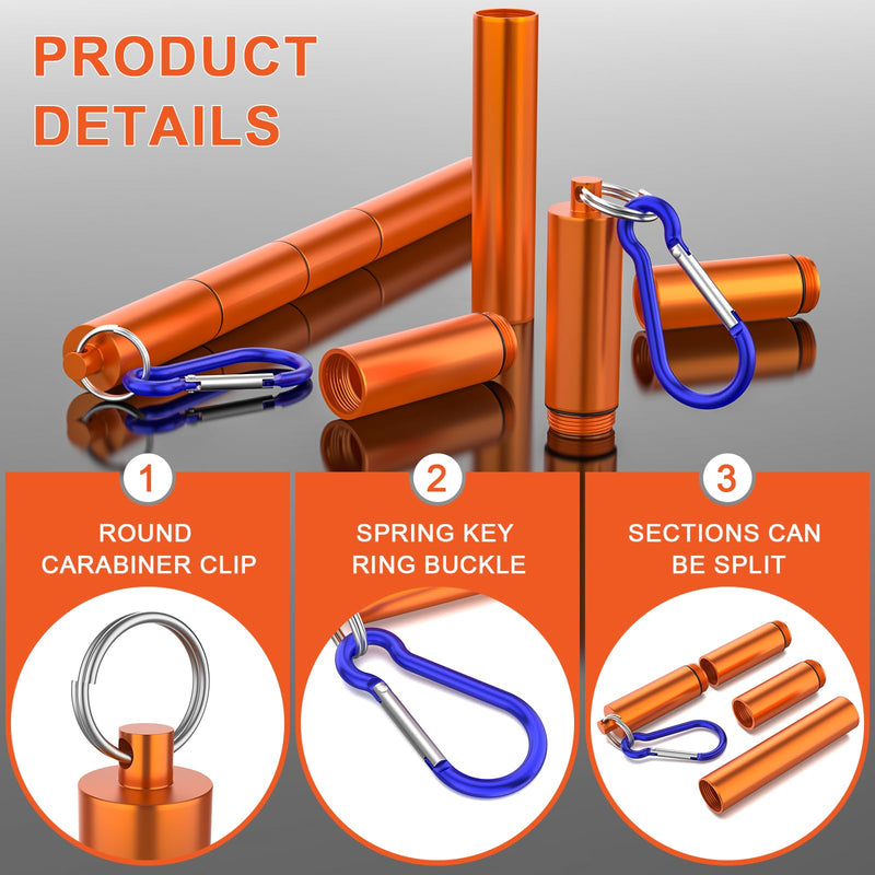 3 Pcs Electrode Rod Storage Tube,Ybenlld Welding Rod Holder,Portable Aluminum Welding Rod Container,Orange
