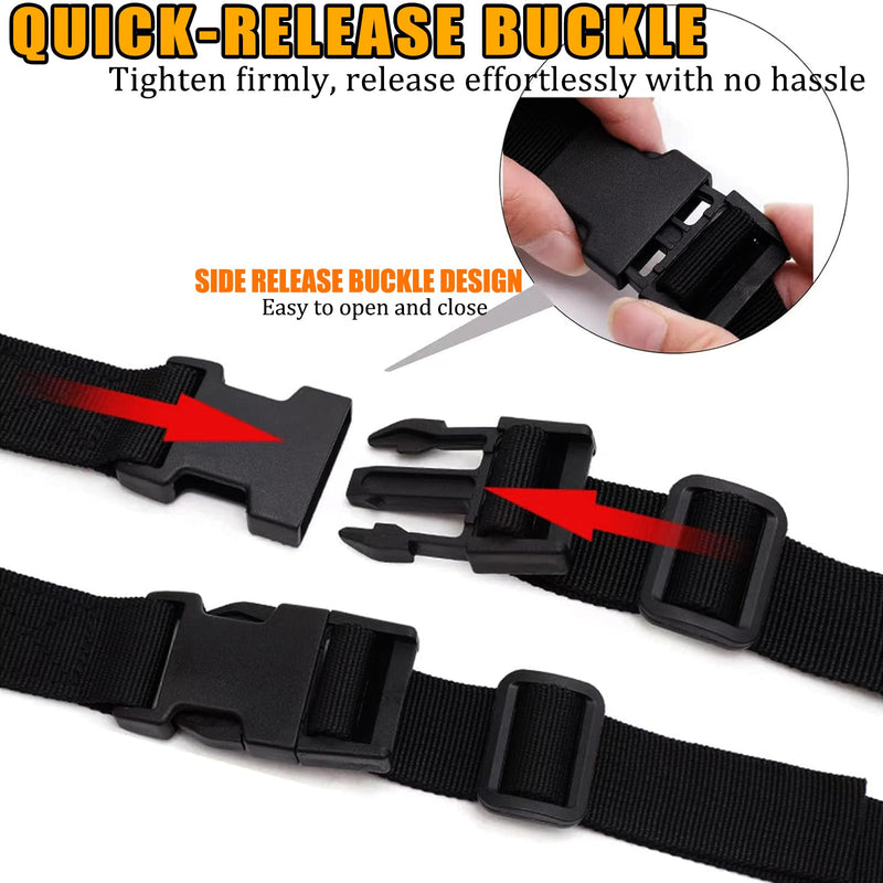 Adjustable Boat Cover Straps with Quick Release Buckles,Heavy Duty Boat Cover Tie Down Utility Straps,Webbing Tightening Straps Suspenders Belt for Securing 6 Pcs 96"