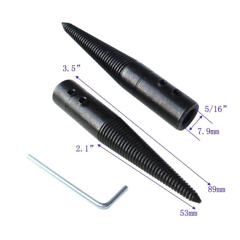 NC HAISDA Tapered Spindle Adapter Threaded for Bench Grinder Buffing Polishing Wheel with Left and Right,Pack of 2