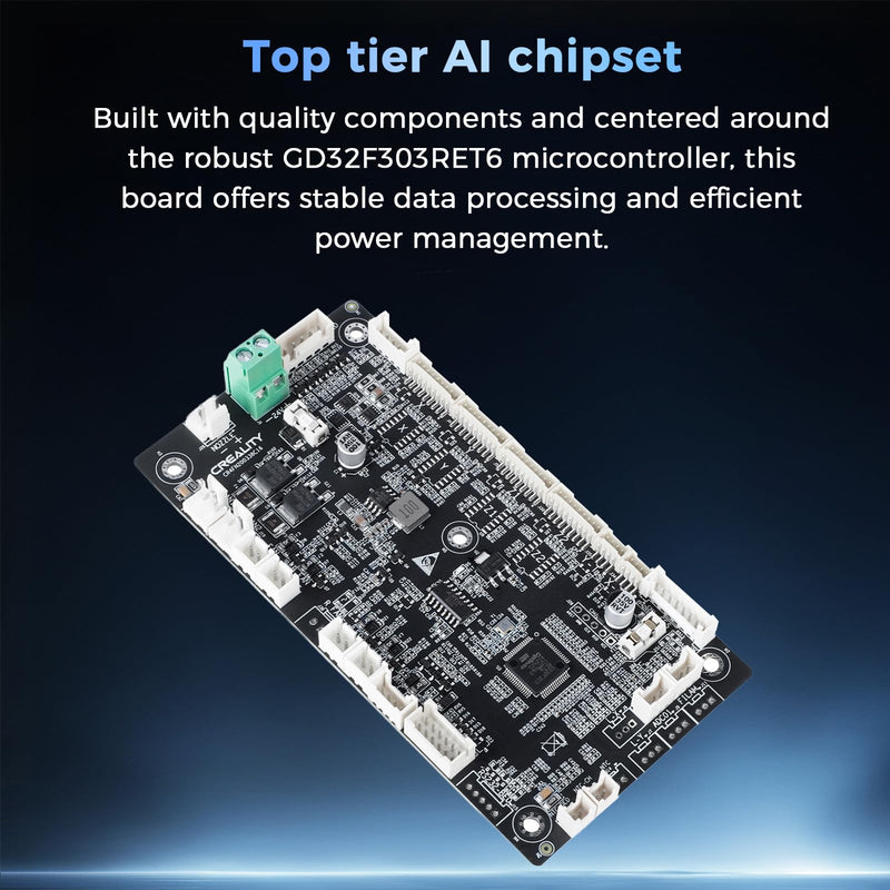 Creality Official K2 Plus Lower Computer Mainboard, Original K2 Plus Motherboard, CR4FN200338C15_32 Silent Mainboard, GD32F303RET6 Control Board Mainboard for Creality K2 Plus 3D Printer
