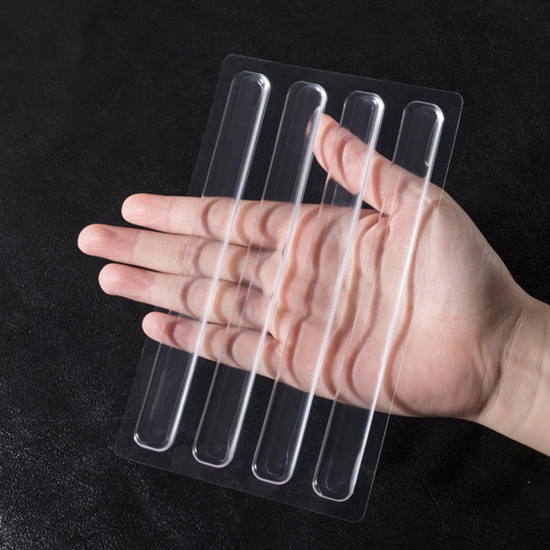 Cabinet Door Bumper, Glass Table Top Anti Slip Pads, Self Adhesive Bumpers Stripes Anti Collision Transparent Cabinet Door Bumper for Door Handles Refrigerator Doors