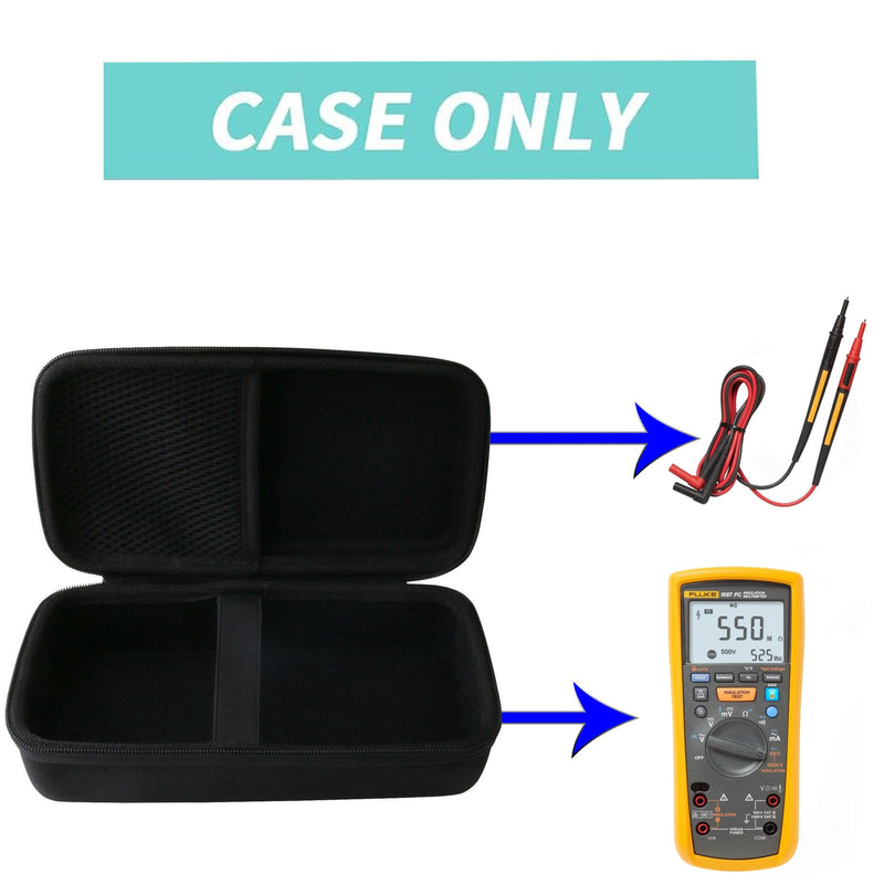 Hard Case Compatible with Fluke 17B+ /Fluke 15B+ Digital Multimeter and Accessories (Case Only) large