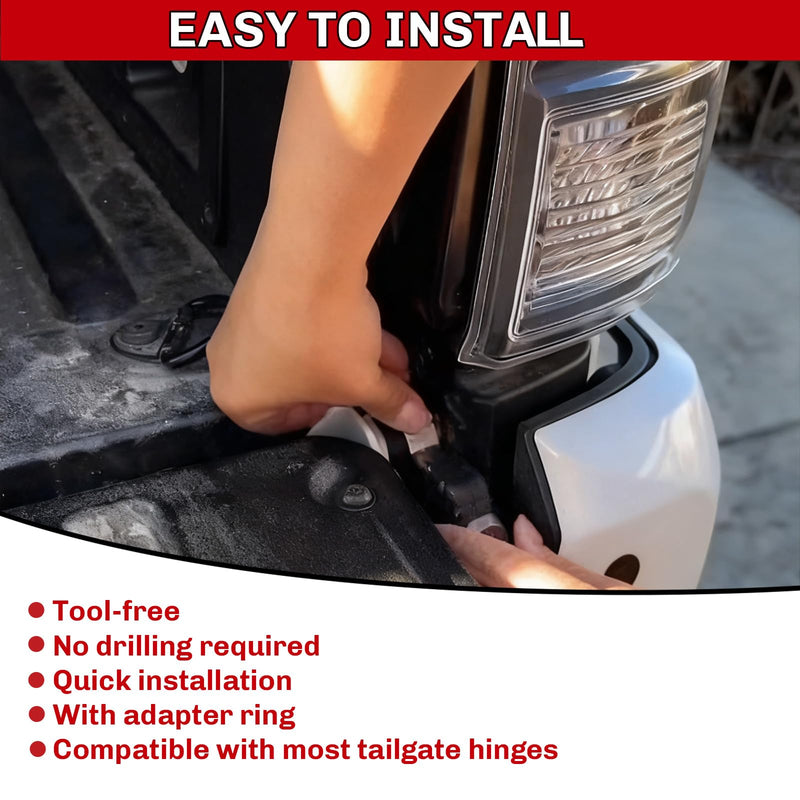 Universal Tailgate Lock for Trucks, Tailgate Anti-Theft Lock Fit for Toyota Tacoma, Quick Install with Keys, Tailgate Security Accessory