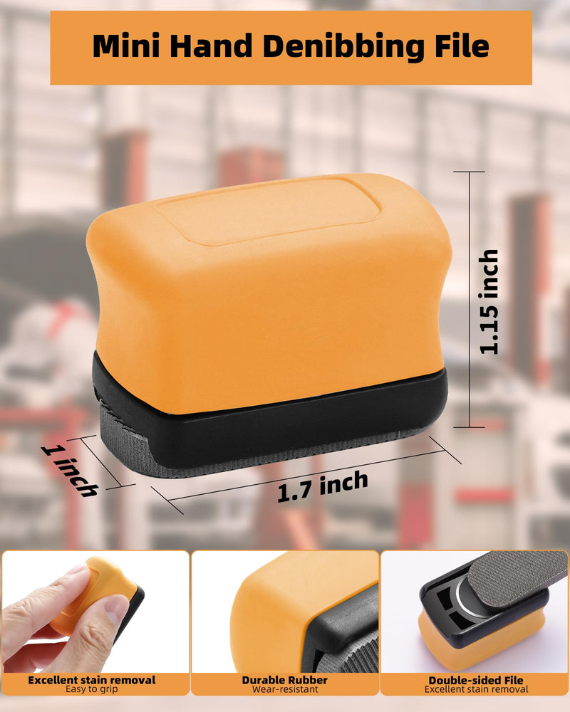 Denibbing File, Paint File Tool for Quick Removal of Paint Imperfections, Two Sided Mini-File Blade for Repairing Paint Retention, Stains on Cars, Drawing Boards (Yellow) Yellow
