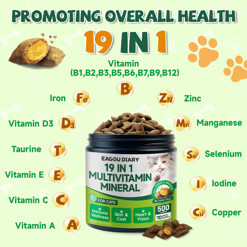 Taurine for Cat Vitamins Treat + Lysine for Cats