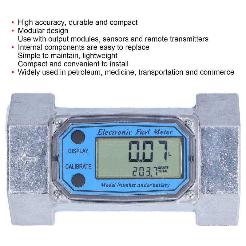2in Meter, Electronic Digital Fuel Liquid Water Gas Oil Flowmeter 2.3V to 3.3V Smart Water Meter Pool Flow Meter Water Flow Meter 2 inch Flow Meter Fuel Industrial Automation Water Flow smart