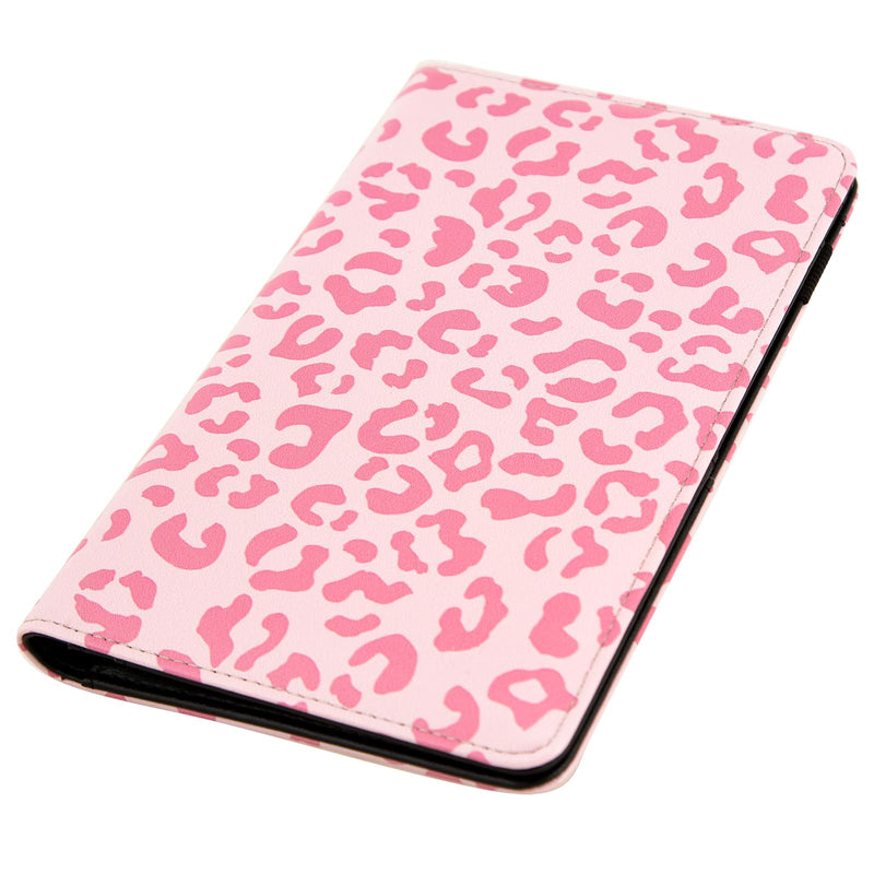 Server Book, Server Books for Waitress, Leather Server Book with Zipper Pocket, Cute Server Book, Waitress Book Fit Server Apron (Pink Leopard) Pink Leopard