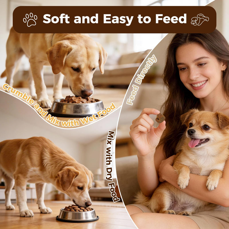 Turkey Tail Mushroom for Dogs, 170 Count Mushroom Chews for Dogs, Chicken Flavor Mushroom Supplements for Dogs, Immune Support, Joints Health, Skin & Coat, Lumps & Bumps Care Multivitamin