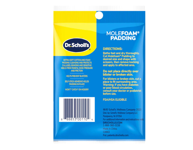Dr. Scholl's Molefoam Padding 2 Each (Pack of 5)