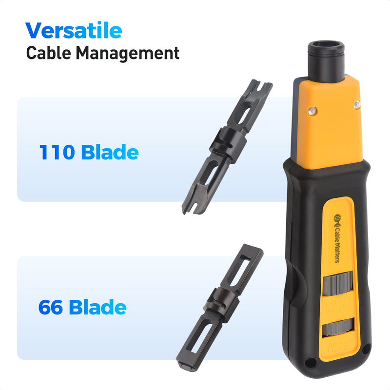 Cable Matters Punch Down Tool with 110 & 66 Blade, RJ45 Ethernet Punch Tool, Keystone Punchdown Tool for Cat 8, Cat 7, Cat 6A, Cat 6, Cat 5e, Cat 5 Network