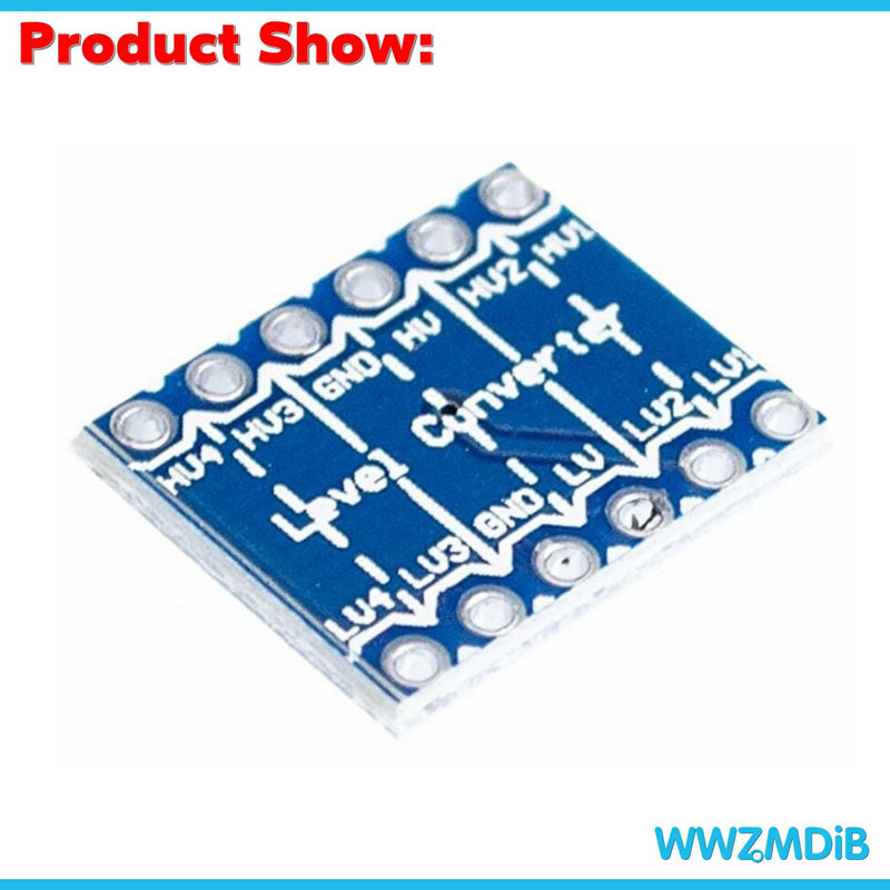WWZMDiB 12 Pcs Logic Level Shifter Converter Module Bidirectional 3.3V to 5V, 5V to 3.3V UART, IIC, SPI, 1-Wire 4 Channel