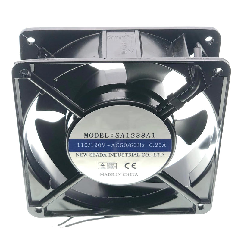 for SA1238A1 SEADA 110/120V 120mm Axial Fan - 0.25A 50/60HZ 12038 2-Wire Cooling Fan, Industrial Control Cabinet Cooling Fan