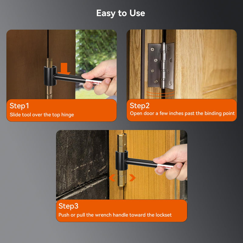 Residential Door Hinge Adjustment Tool, Hinge Gap Adjusting Wrench, Hinge Bender for 23mm-25mm Residential_23mm-25mm