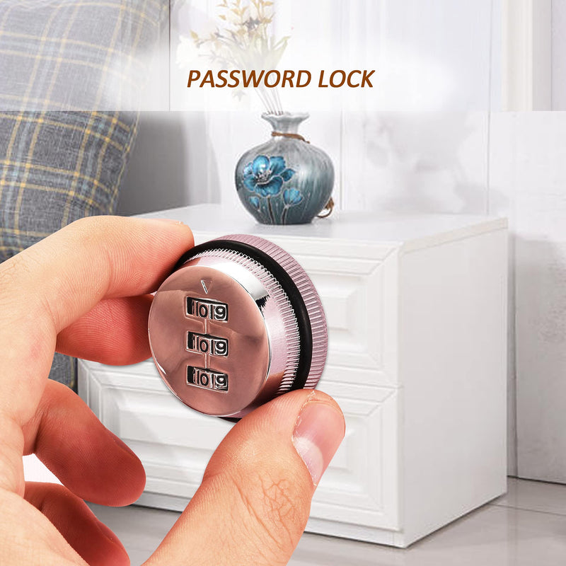 Lpraer Combination Cam Lock Security Locks Set of 2 Password Coded Locks for Safety of Box Cabinet Drawer Mailbox Door Furniture (1-1/8 Inch, Silver) 30 mm