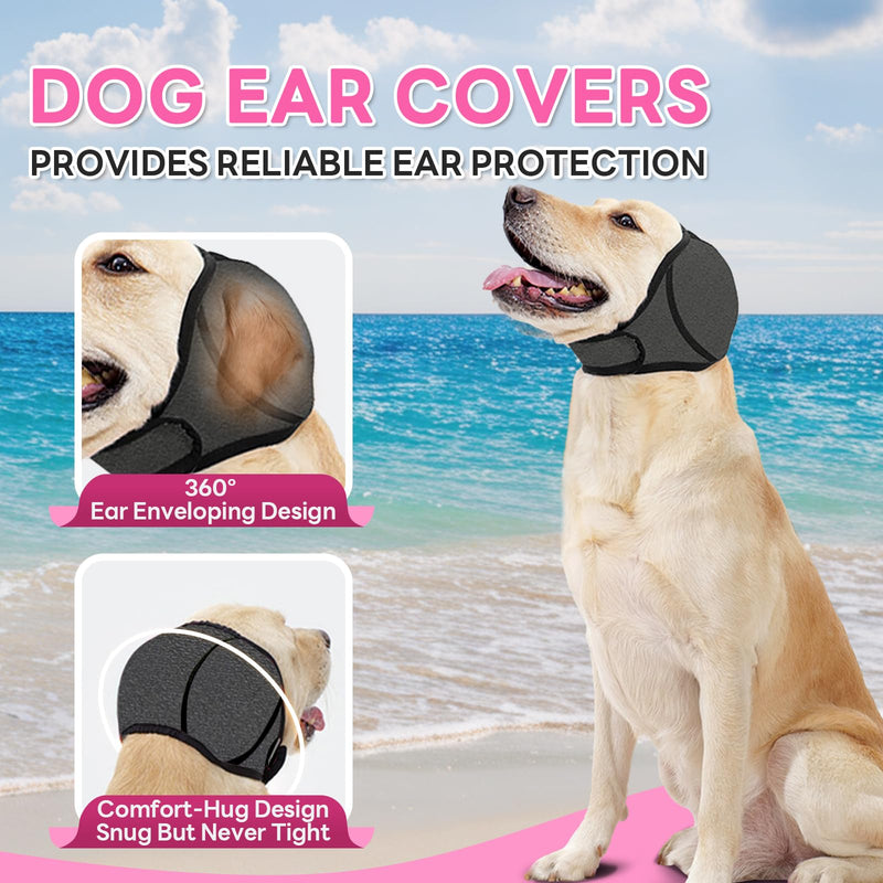 Dog Ear Muffs Noise Protection, Comfortable, Stress-Reducing Design, Perfect for Noise Reduction, Water Protection & Anxiety Medium Gray