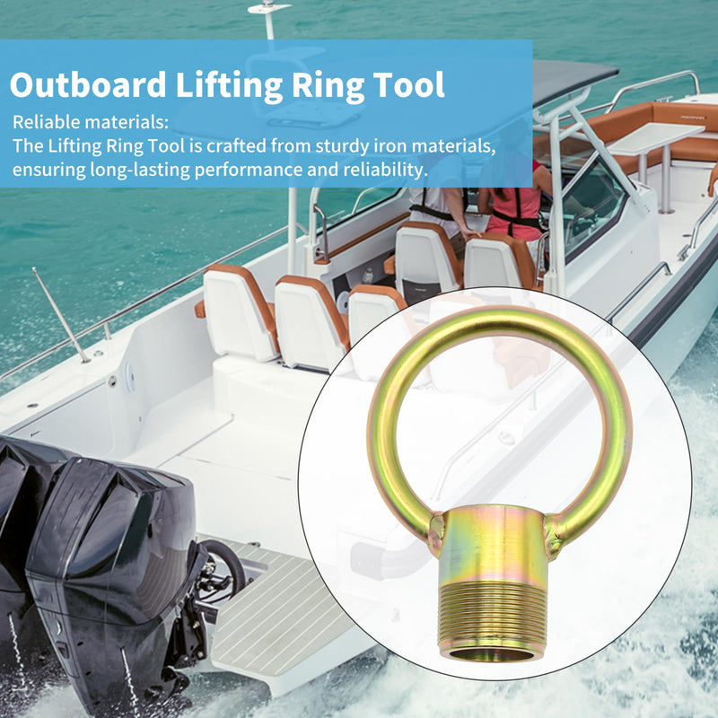 Saihisday 91-904551 Outboard Lifting Ring Tool, Lifting Eye Tool Universal Lifting Ring, 1 1/2"-16 TPI Threads, Replacement for Marine for Yamaha 2-Stroke 50Hp for Mercruiser MT0022 18-9896