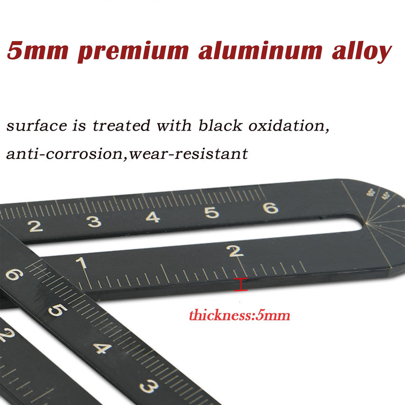 16 Fold Multi Angle Measuring Tool,16-Sided Ceramic Tile Opening Locator Angle Measurement,Tile Holes Measure Ruler with Holes Positioning Apertures