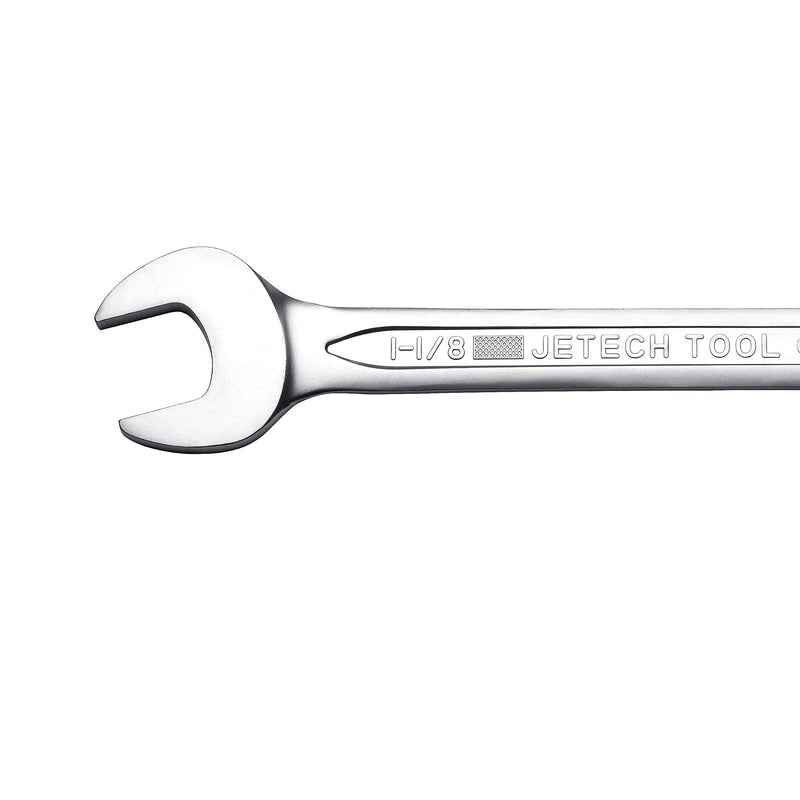 Jetech 1-1/8 Inch Combination Wrench - Industrial Grade Spanner with 12-Point Design, 15-Degree Offset, Durable Chrome Vanadium Steel, Forged, Heat-Treated, SAE Single SAE 1-1/8"