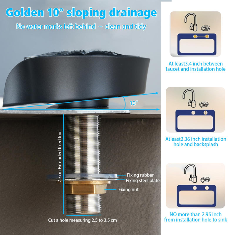 Petyoung Glass Rinser for Kitchen Sink, 360 Degree Rotating Glass Rinser with Pull Out Spray Head, Kitchen Sink Bottle Washer, Faucet Glass Rinser Cup Washer Cleaner Attachment Accessory for Bar Sink