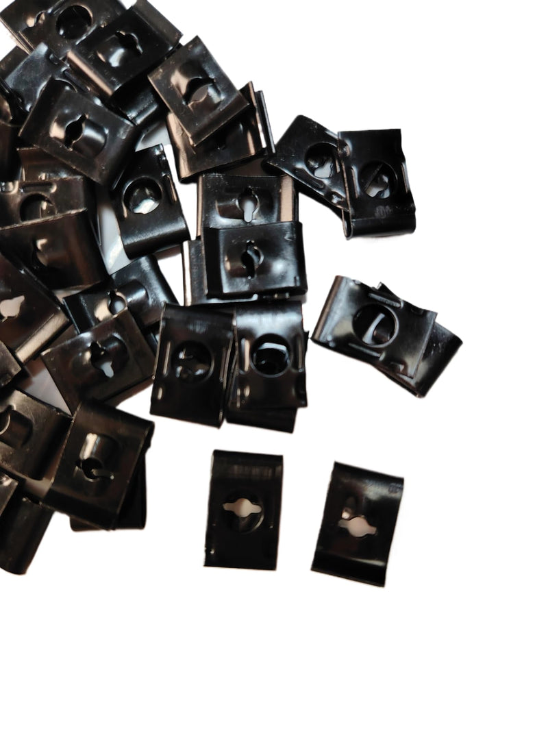 8 U -Style Clip-On Nut,U-Type Fasteners 50 Pcs