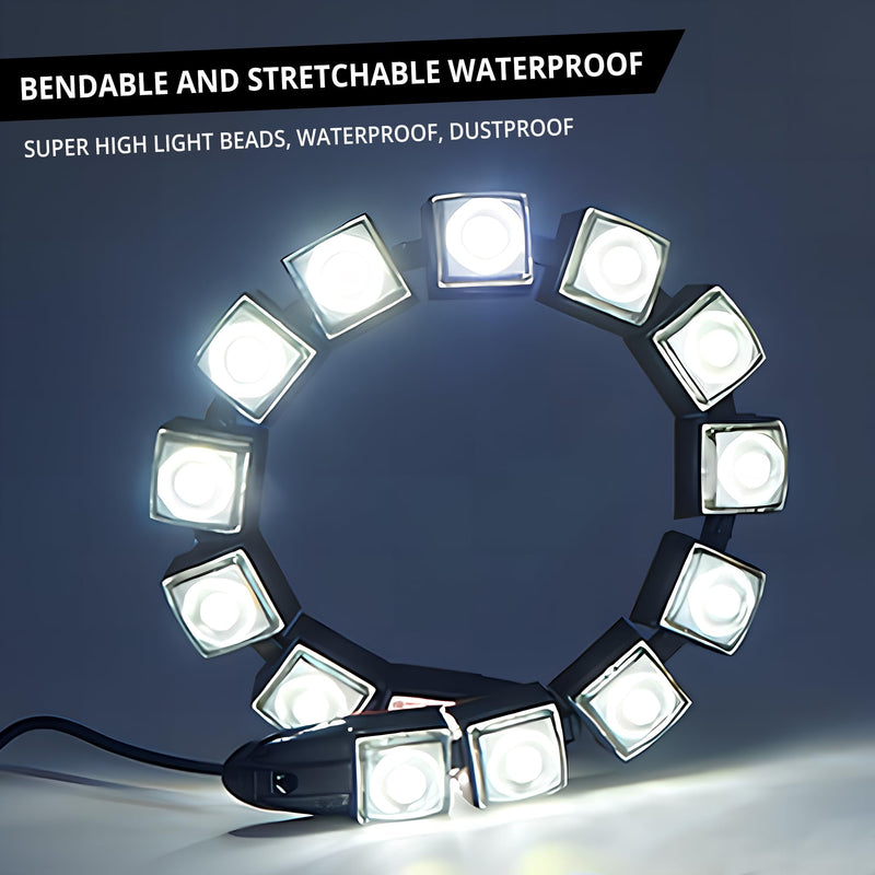 White 20 LED Daytime Running Strip Light Marine Navigation Led Boat lamp IP67 Waterproof High Power Clearance Light Flexible Bright Spot Fog Light Auto Accessories Universal Fit Many Car Truck 2pcs 20Led