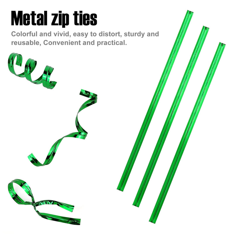 400 Pcs Metal Twist Ties 4 Inches Twist Straps for Bread Bags Candy Bags Snack Bags Halloween Party Cake Favor (Gold) Gold 400