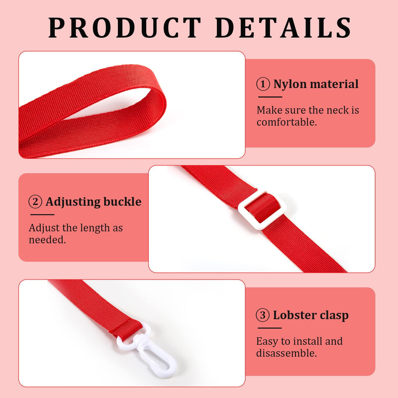 3Pcs Shower Lanyard for Mastectomy Drain Holder (3 Colors); Drain Holder After Tummy Tuck & Breast Surgery; Mastectomy Recovery Supplies & Breast Surgery Recovery Care Package (Red) Red