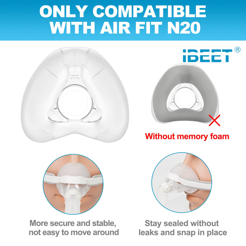 Replacement Cushion for N20 (Medium) - Reliable Seal for Better Sleep Quality, IBEET Replacement Nasal Supplies, Medium