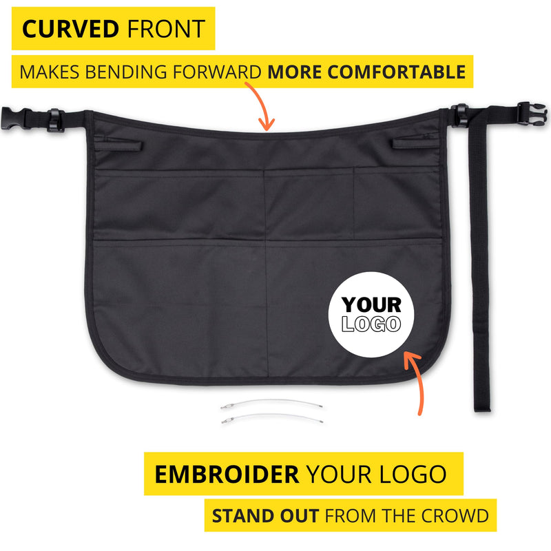 Waterproof Professional Cleaning Apron. Designed for Pro Cleaners Like a Cleaning Caddy Around Your Waist Standard Jet Black